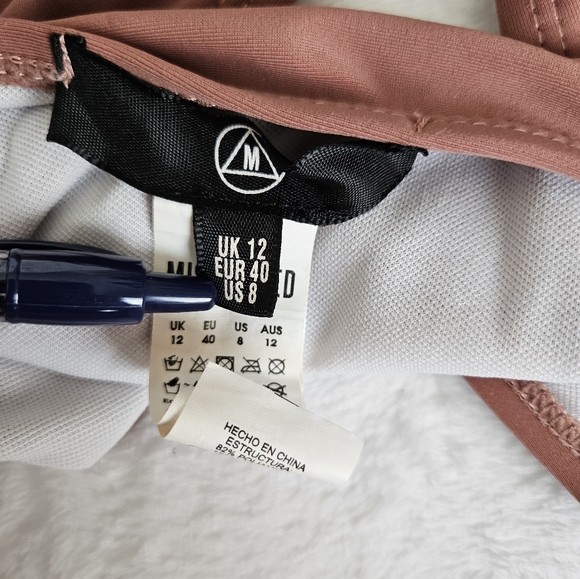 Missguided Mauve/Dusty Rose Two-Piece Bikini Set - Size M/8 - Picture 5 of 5